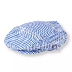 NWT Janie and Jack Plaid Newsboy Cap 6-12M Baby Hat Wedding Photoshoot Easter